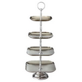 Hammered Stainless Steel 4 Tier Serving Stand